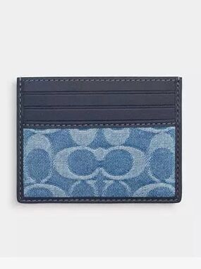 Coach Slim Card Case in Loved Denim Card Case